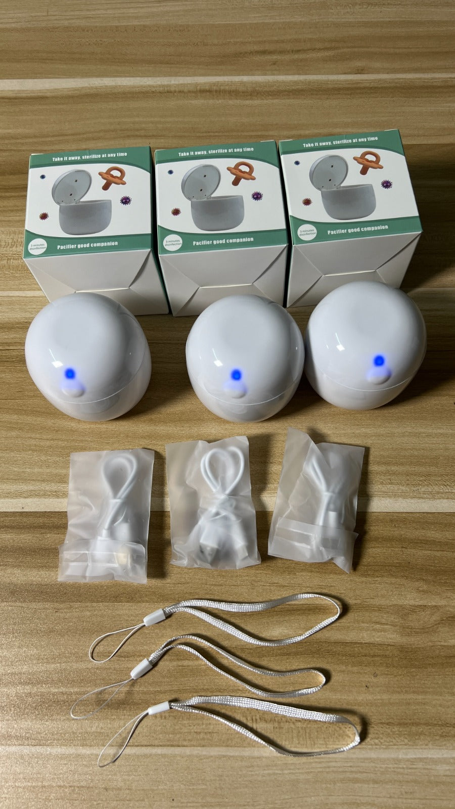A portable pacifier ultraviolet disinfection box