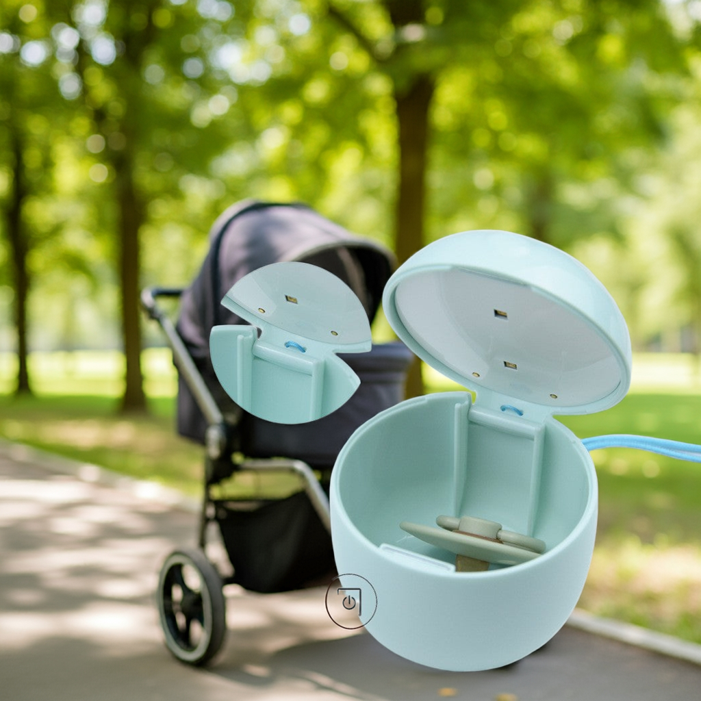 A portable pacifier ultraviolet disinfection box