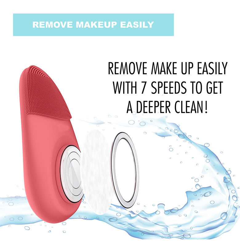 A silicone facial cleanser