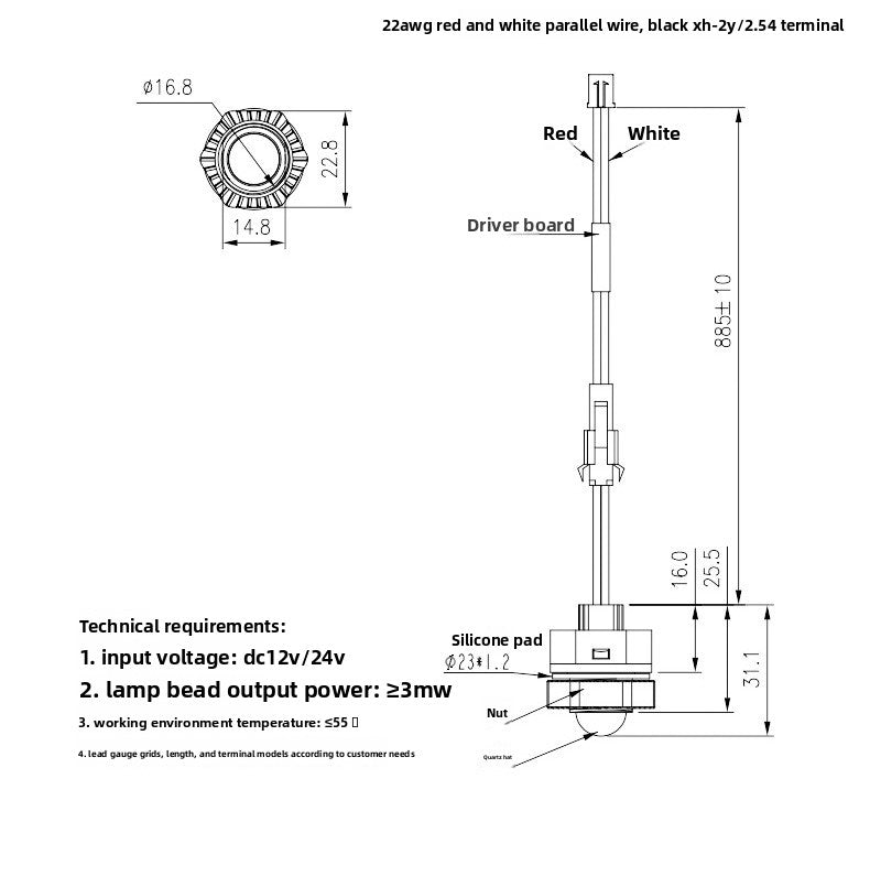 A UV-LED sterilization lamp